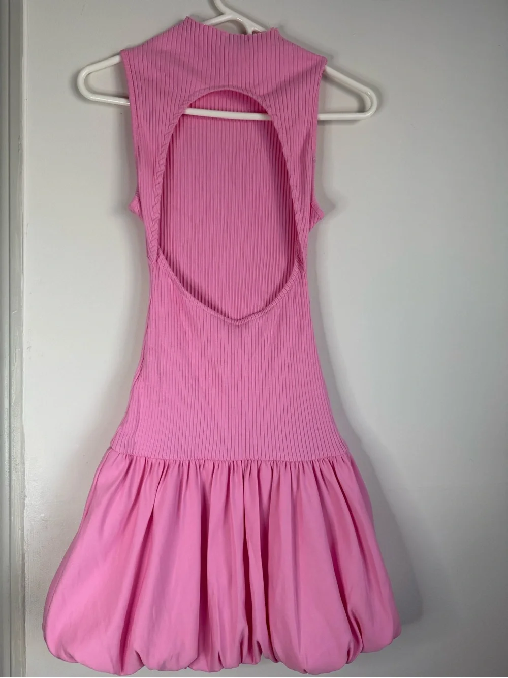Zara Pink Ribbed Sleeveless Dress - Picture 3 of 4